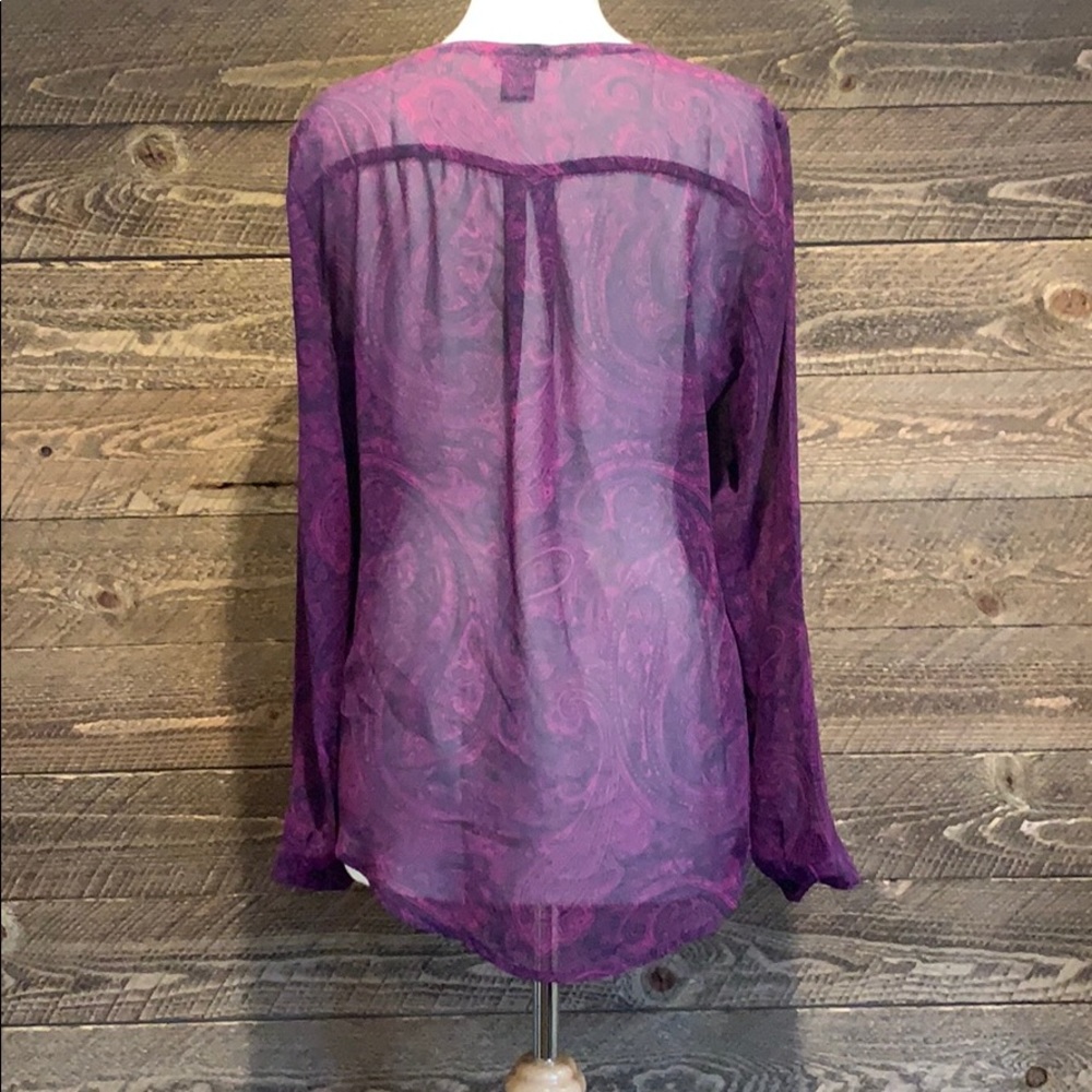 Ann Taylor | Sheer Paisley Blouse - Picture 2 of 3